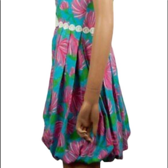 Vintage LILLY PULITZER ORIGINALS Strapless Regency Turquoise Kissue Bubble Dress - Picture 7 of 9